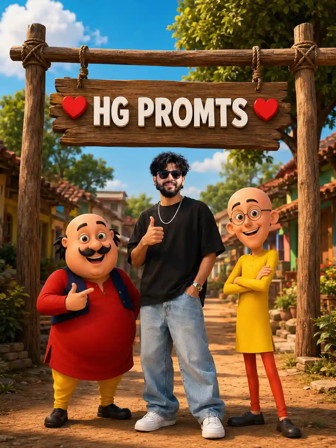 Motu Patlu AI Photo Editing Prompt